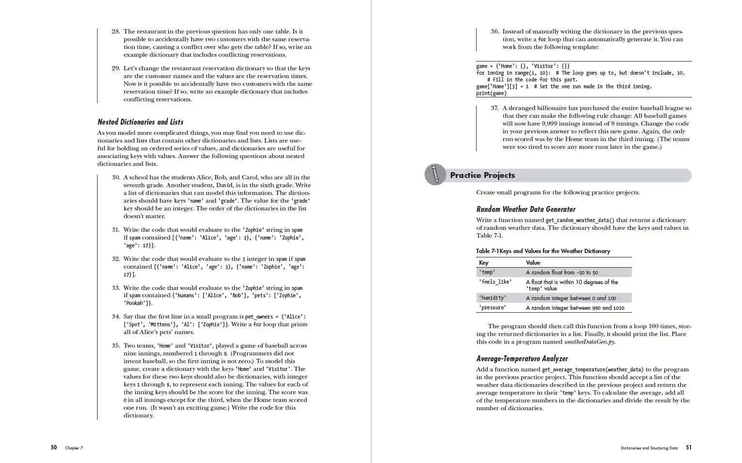 Automate the Boring Stuff Workbook pages 50-51