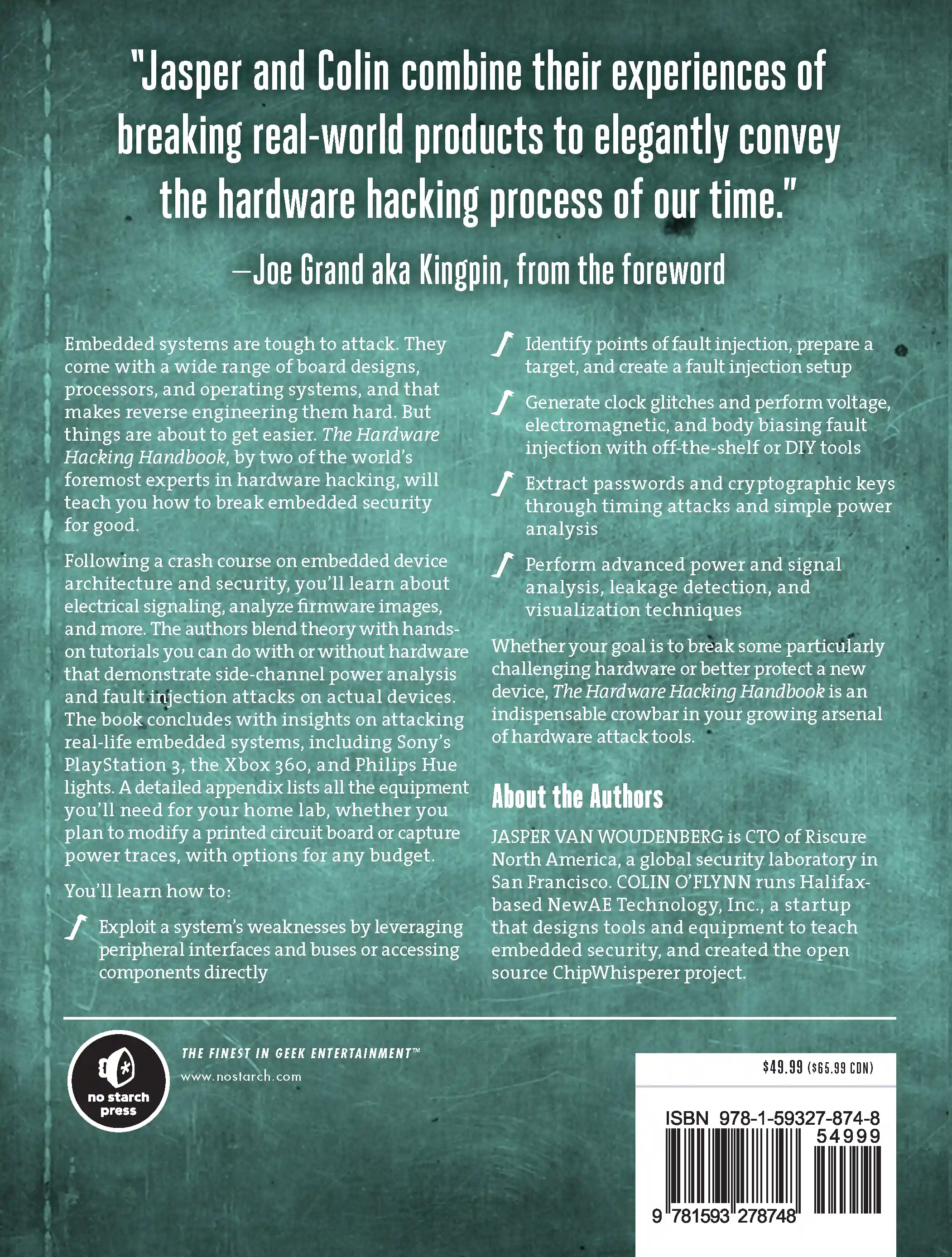 The Hardware Hacking Handbook back cover