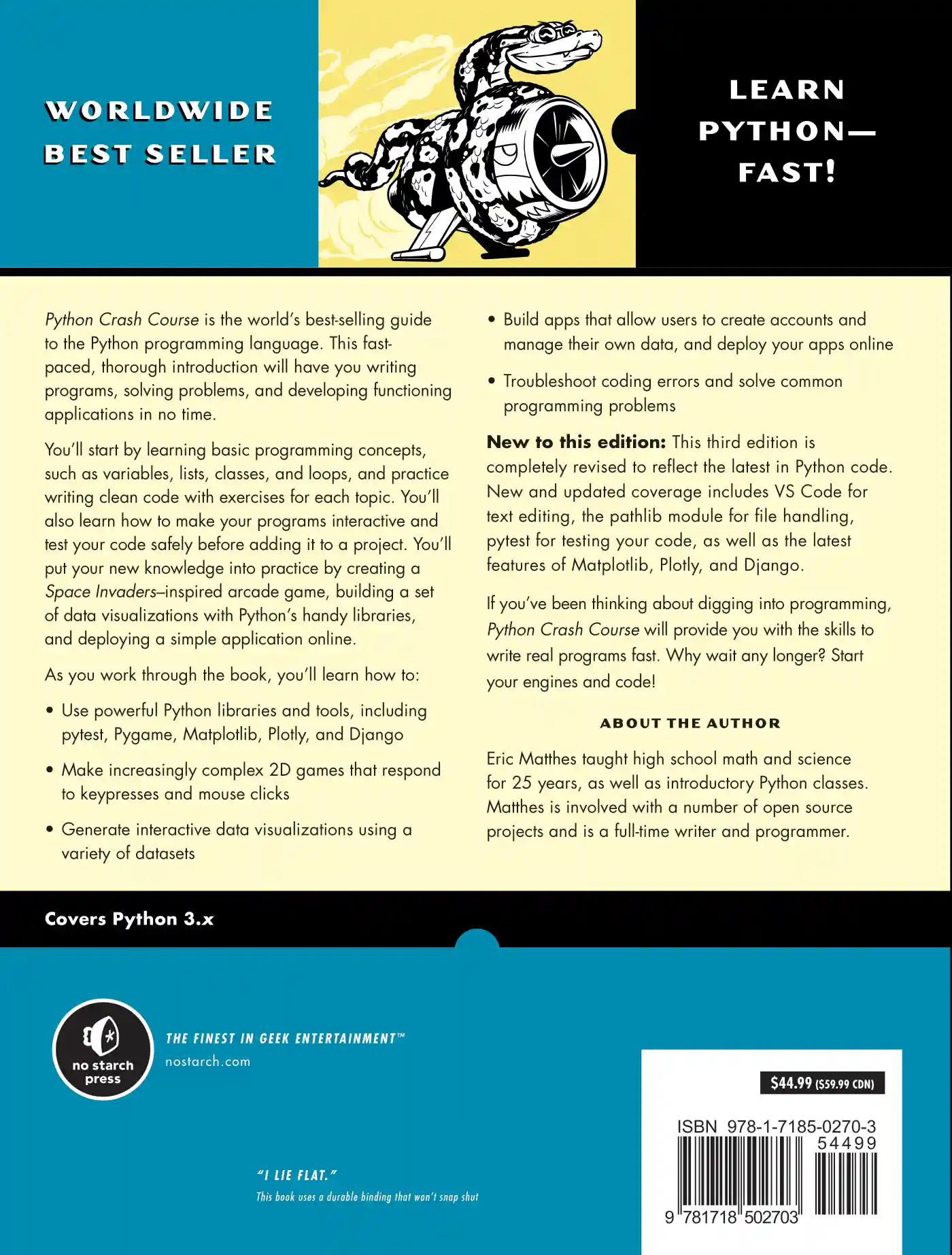 Python Crash Course, 3E Cover