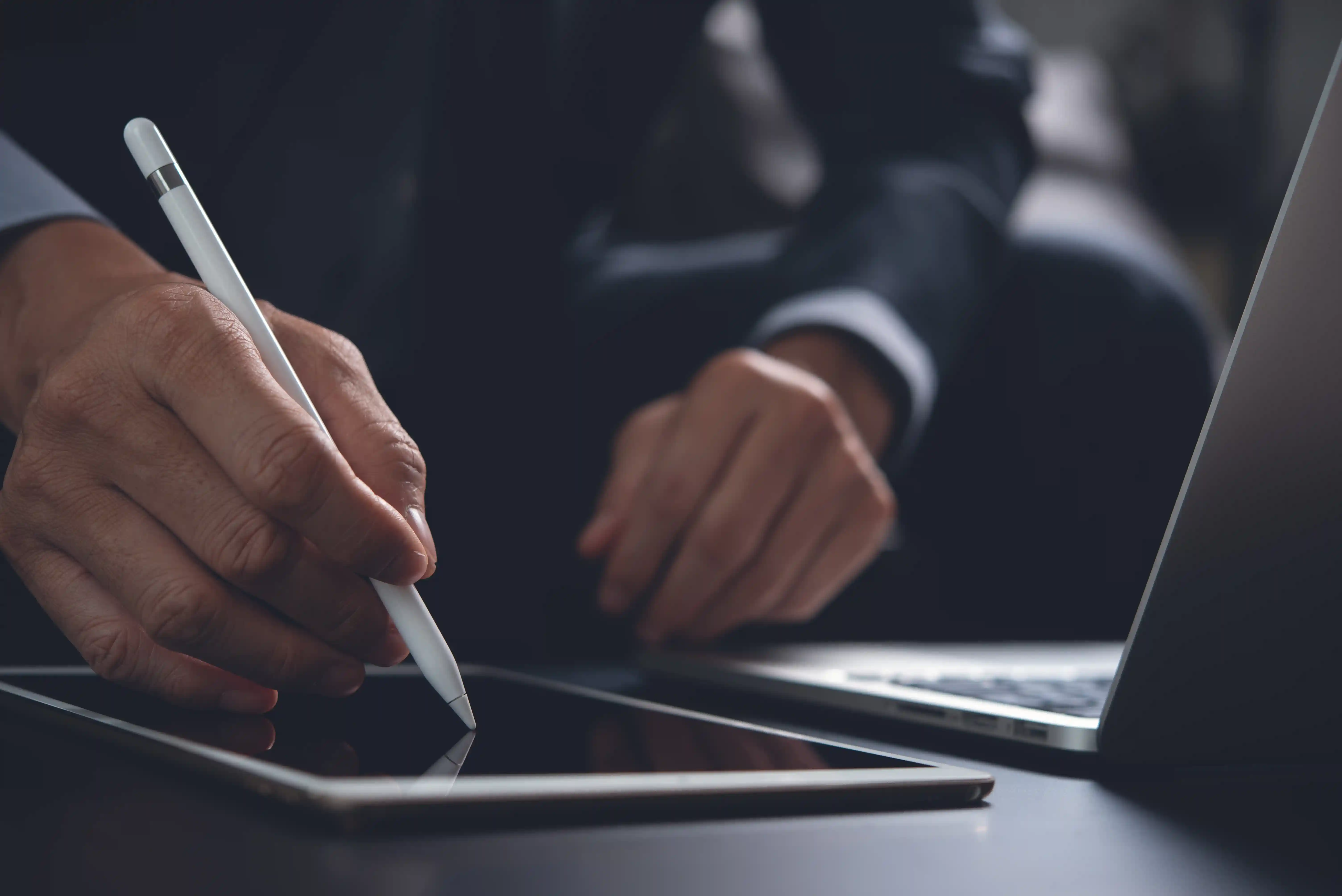 Businessman working in office