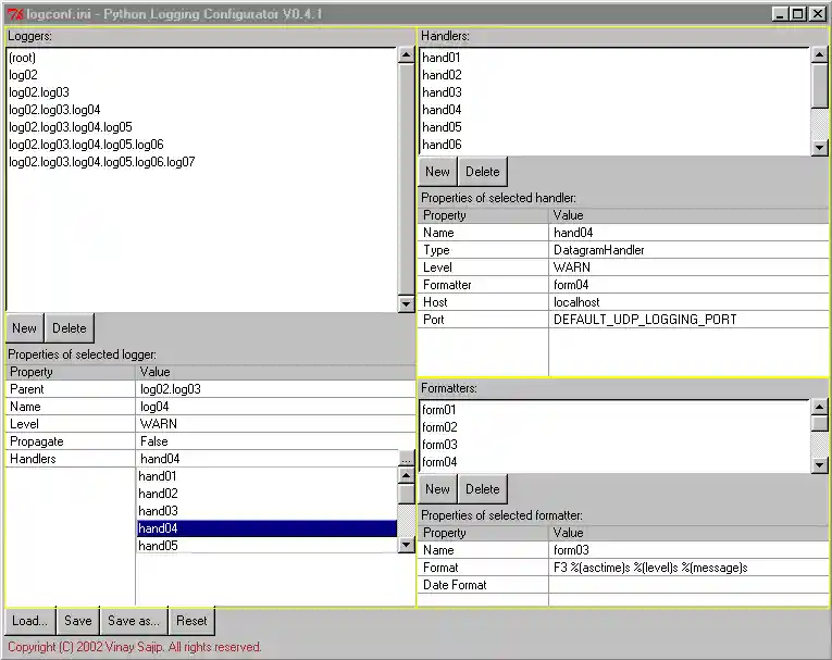 Logging Configurator GUI
