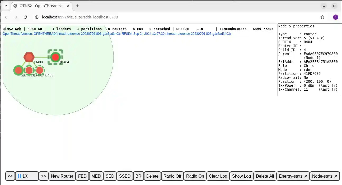A Router is added, total 5 nodes
