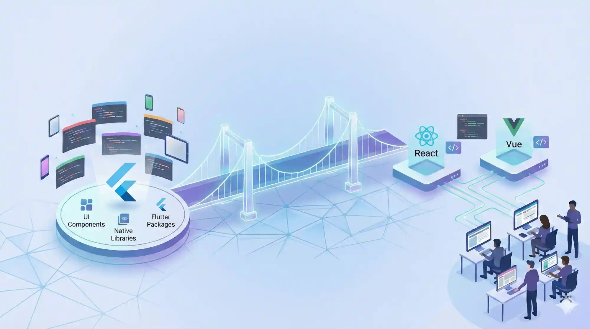 Flutter and web development integration