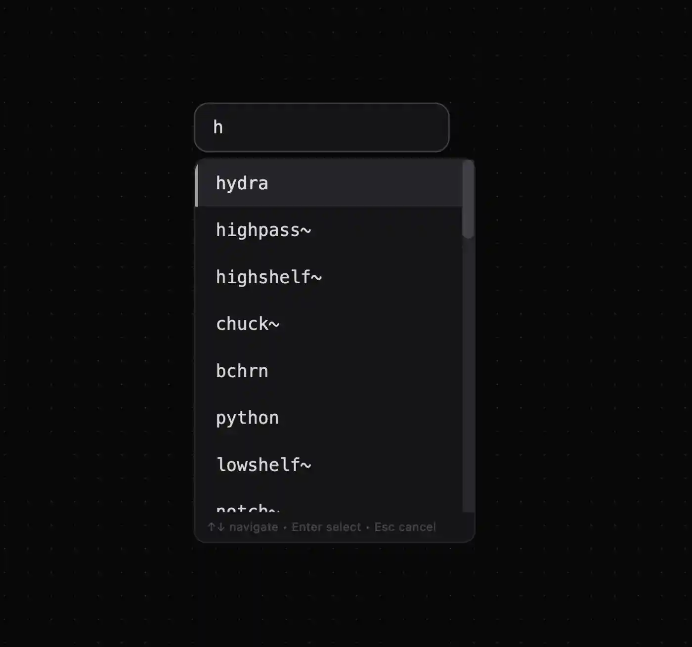 Insert object with Enter