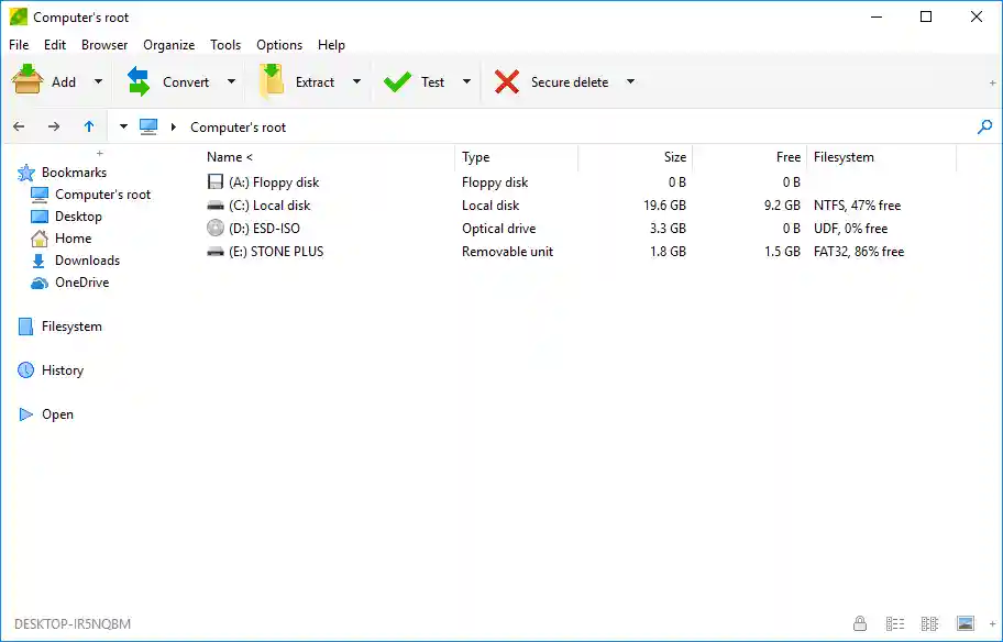 Edit content of existing archives with PeaZip modify files in zip archives