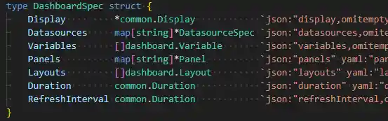 Open specification for dashboards