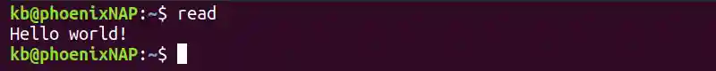 read command with sentence terminal output