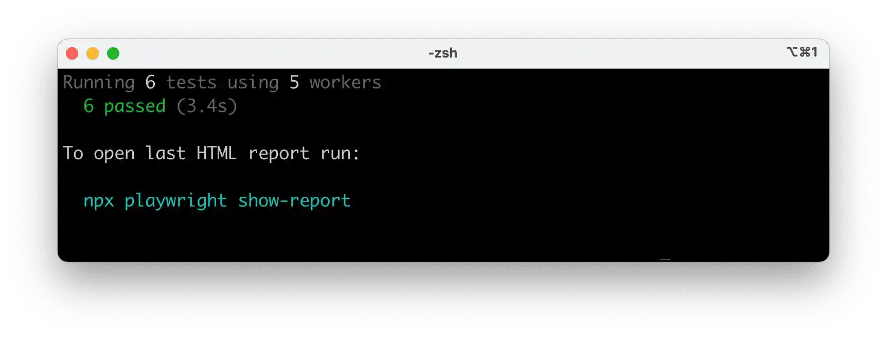 tests running in command line