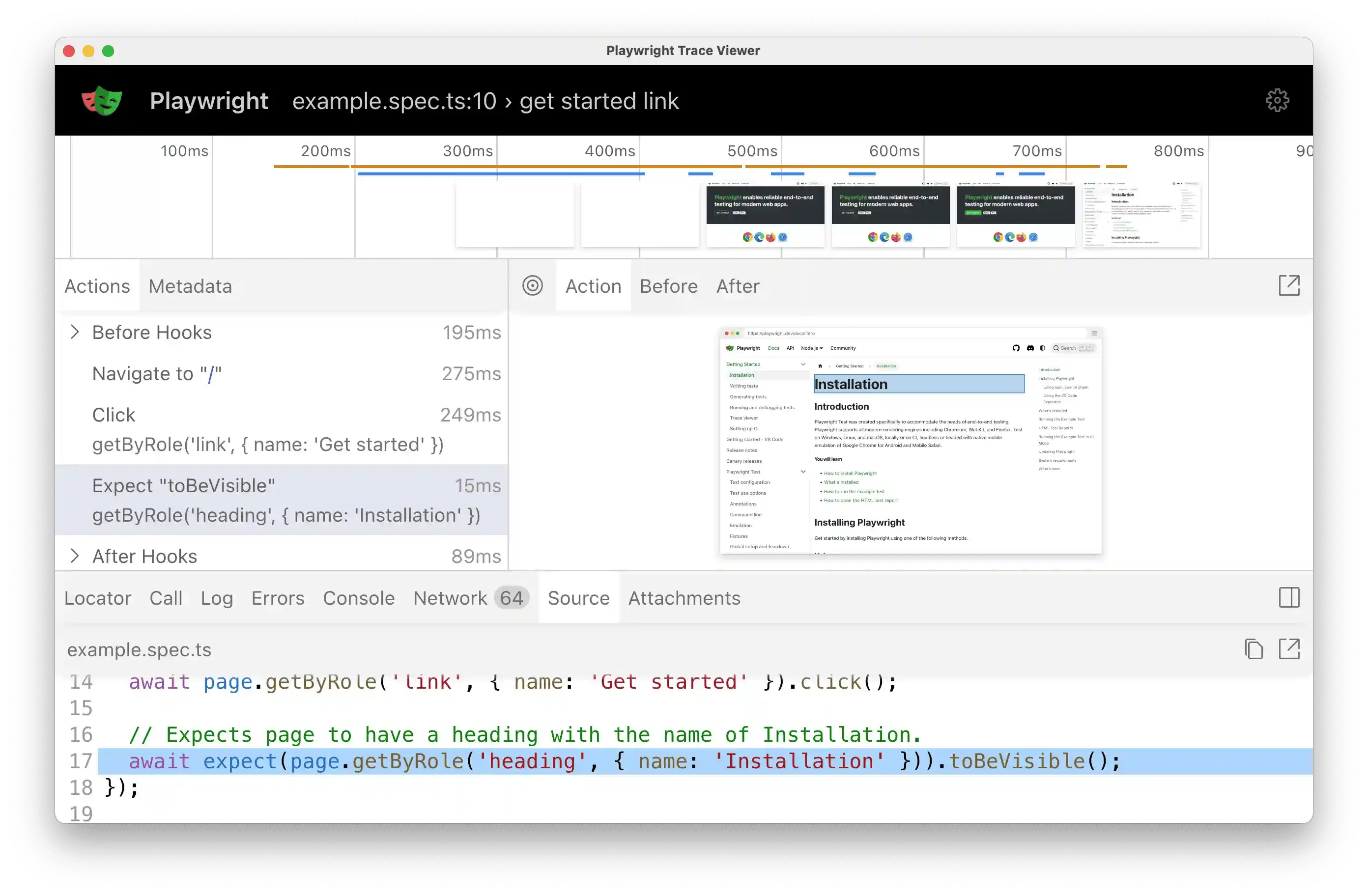 trace viewer debugging