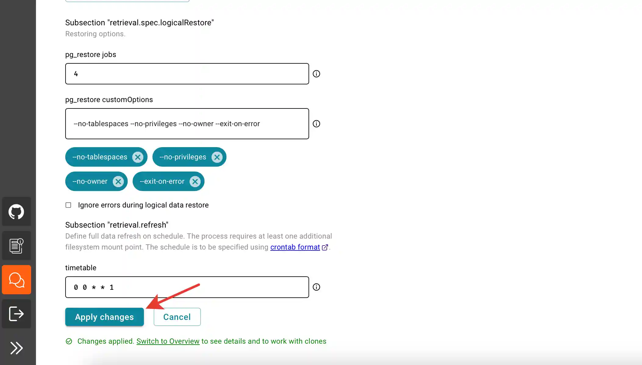 DBLab Engine configuration: step 4