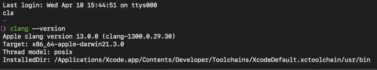 Checking Clang Version