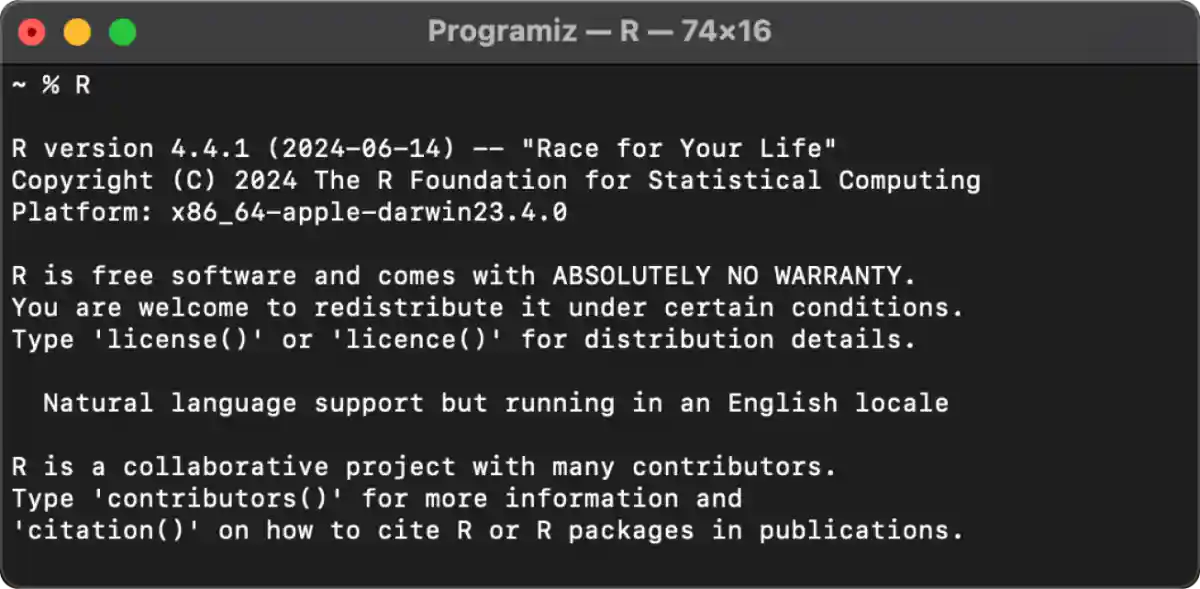 R Installation Verification for Mac