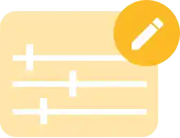 Icon showing a yellow pencil.