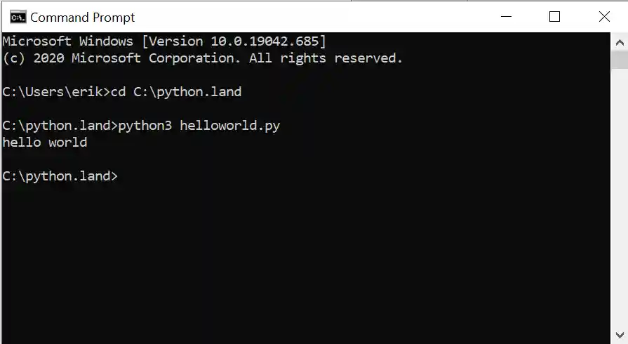 Running a Python program file from the command prompt or terminal