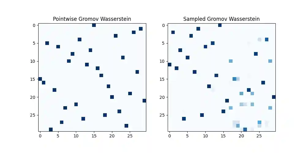 Pointwise Gromov Wasserstein, Sampled Gromov Wasserstein