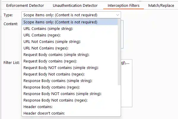 Interception Filters