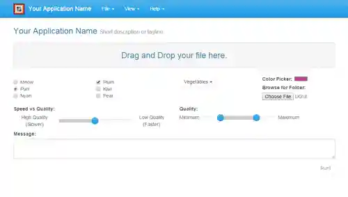 Animated screenshot of UGUI interface using various themes