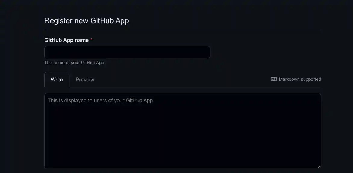 Register GitHub App