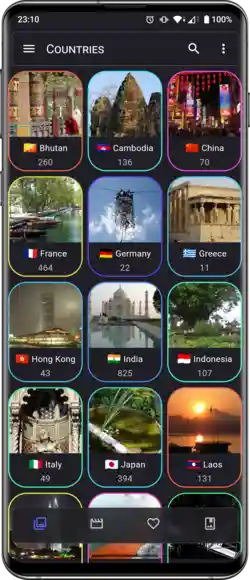Countries screenshot