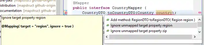 Quick Fix to ignore an unmapped property