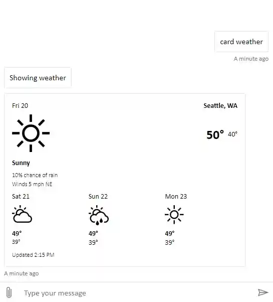 Screenshot of Web Chat