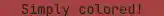Dim red text color in terminal