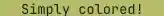 Green text color in terminal