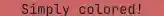 Red text color in terminal