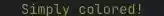 Dim green text color in terminal