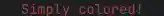 Dim red text color in terminal