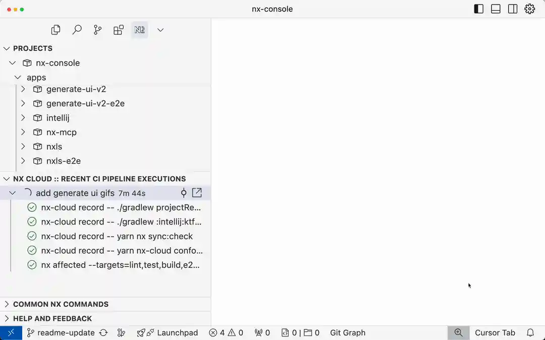 Nx Console - The UI for Nx & Lerna