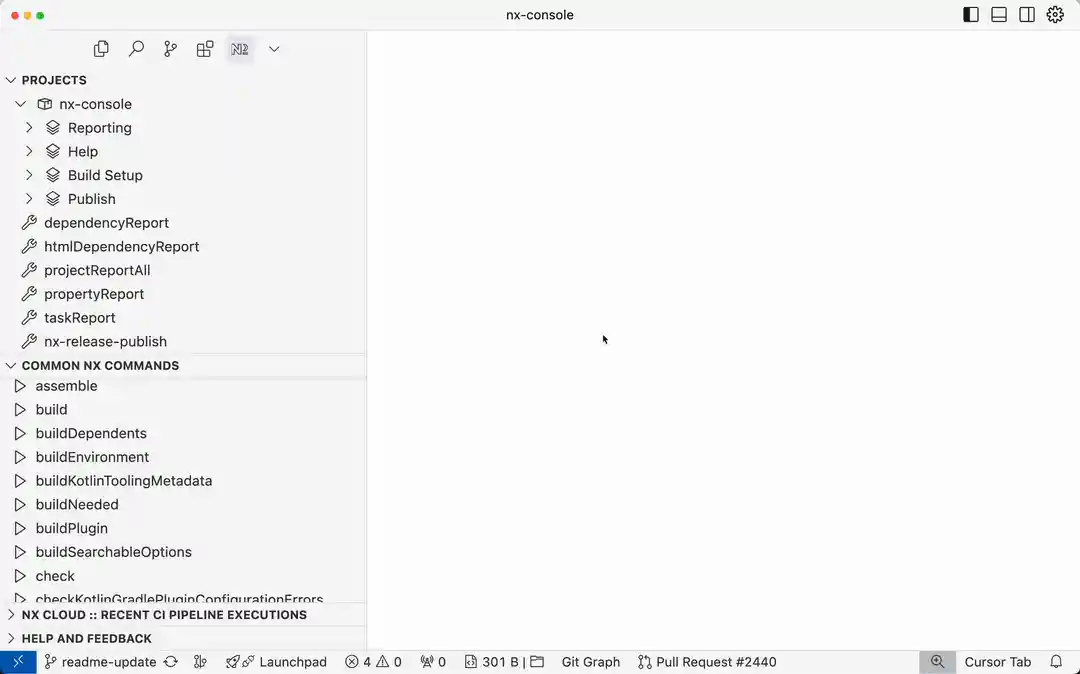 Nx Console - The UI for Nx & Lerna