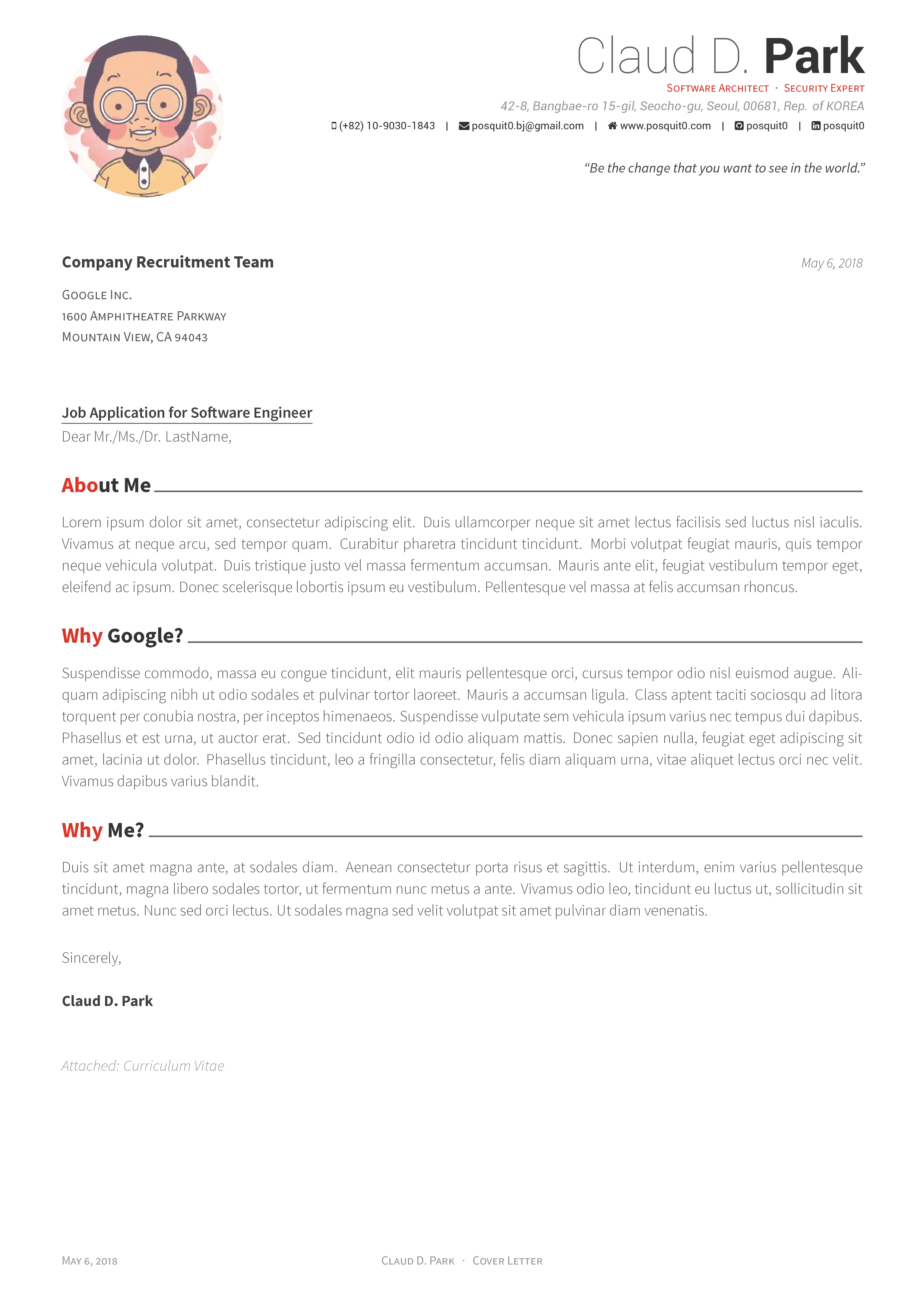 Cover Letter(Awesome)