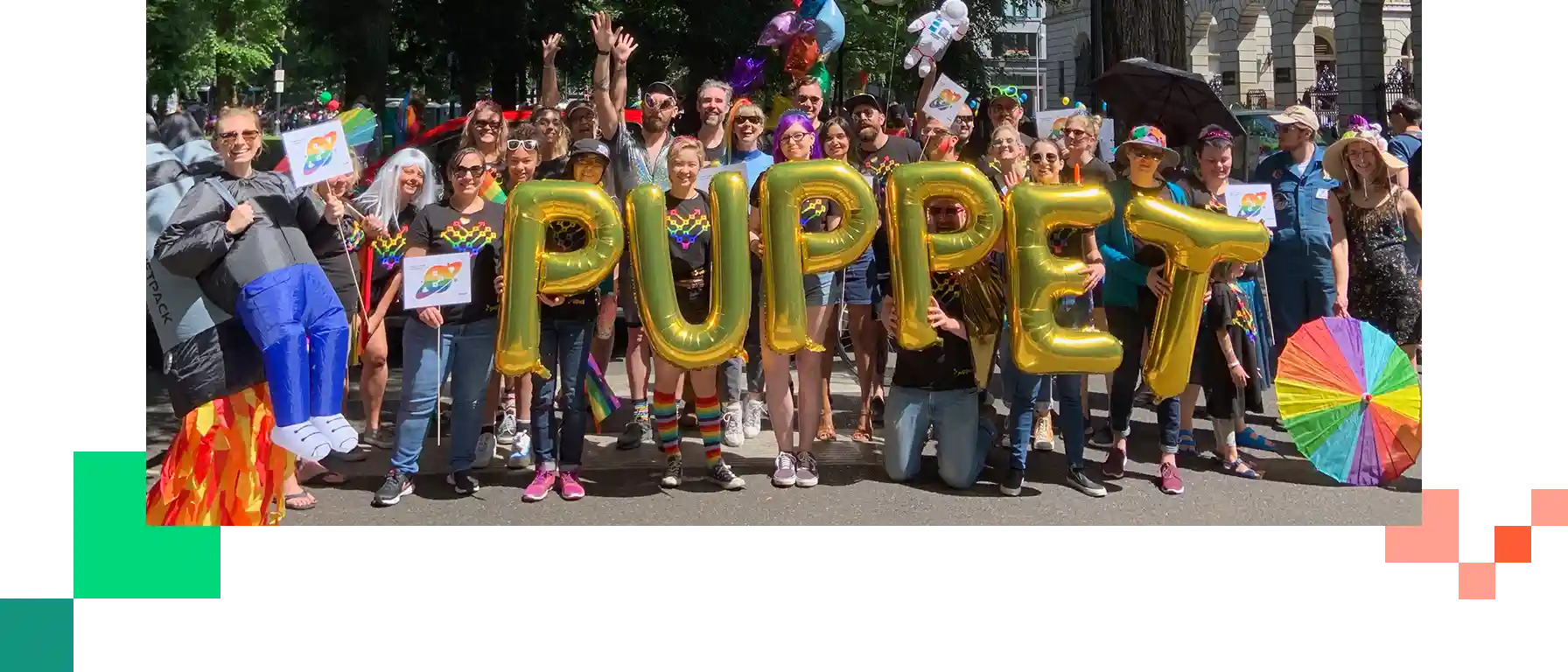 Puppet folk having a grand time at Portland's annual Pride parade.