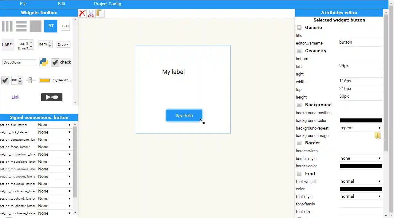 Drag and resize button Alt text
