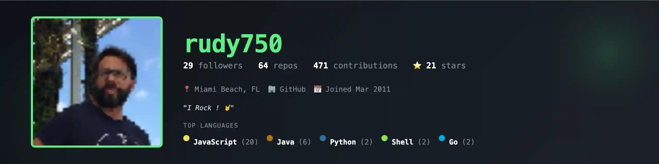 rudy750's GitHub Banner