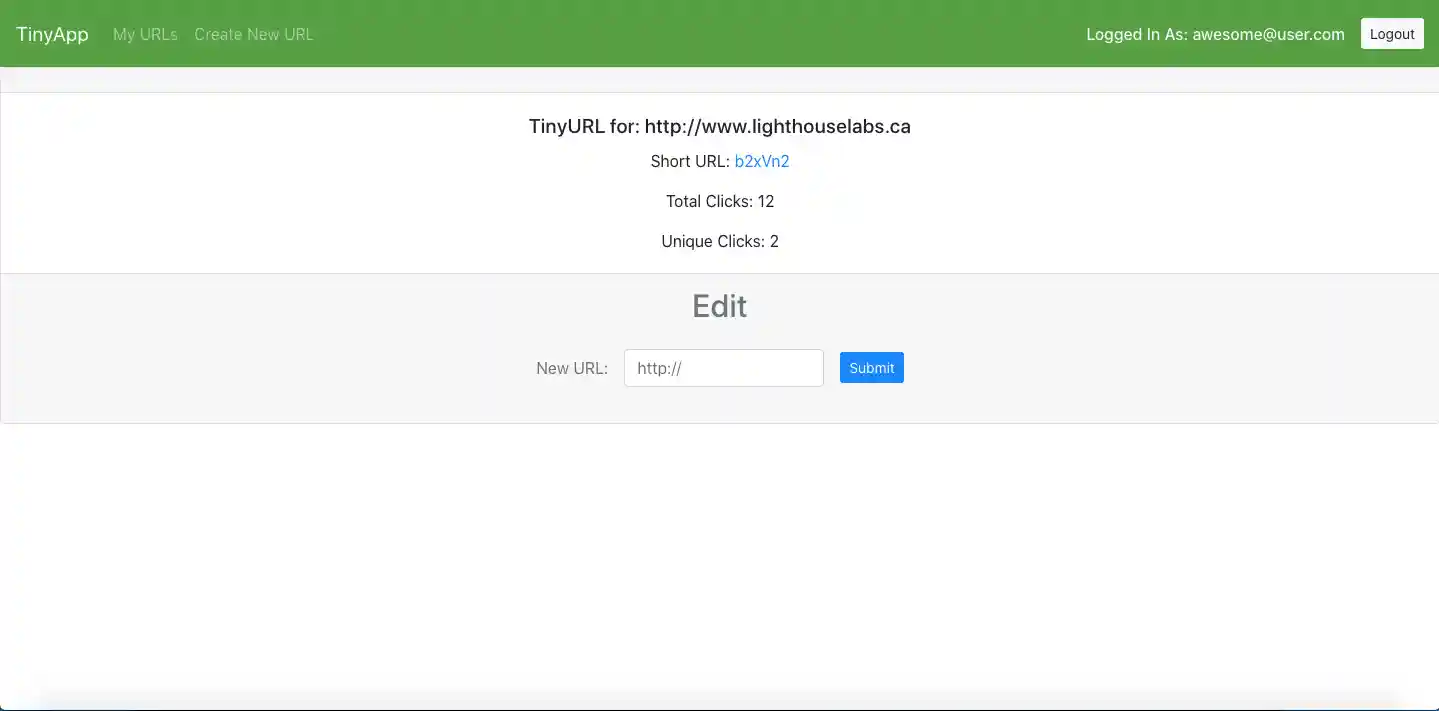 "View details for your urls"