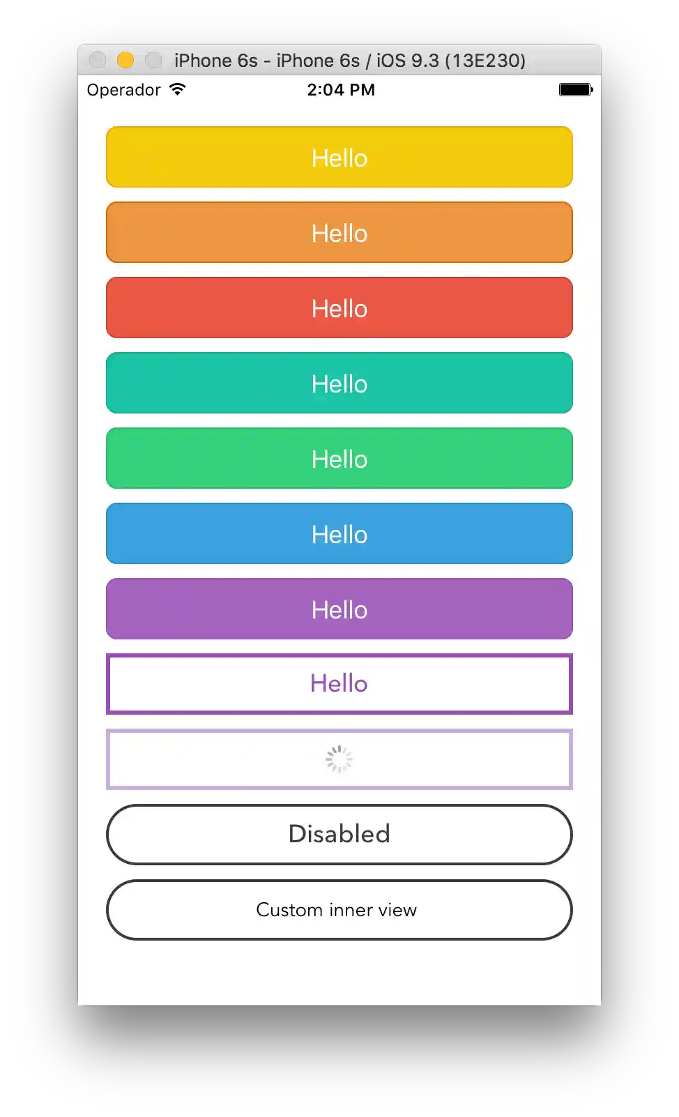 Button component screenshot