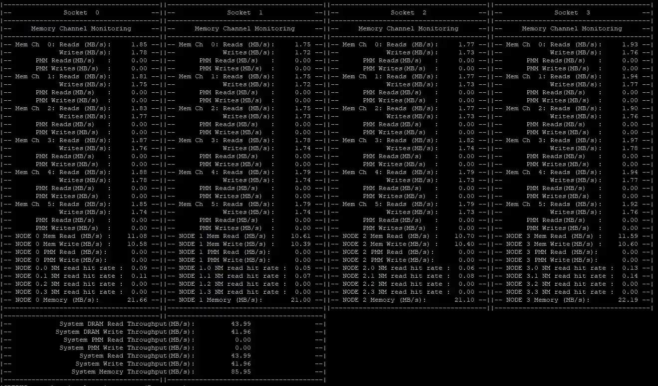 pcm-memory output