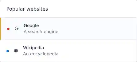 SQLPage list component