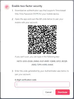 Enabling TOTP
