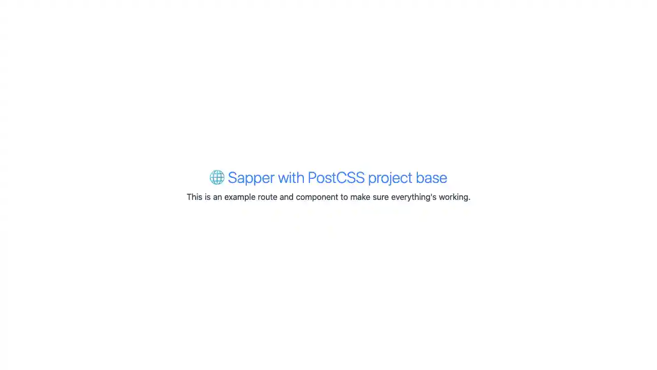 sapper-postcss-template