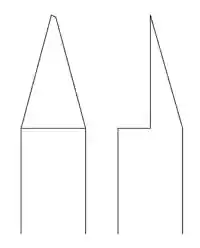 Principal drawing of an engraving tip