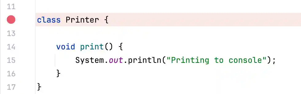 A breakpoint set on a default constructor A breakpoint set on a default constructor