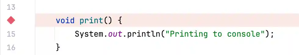 Method breakpoint Method breakpoint