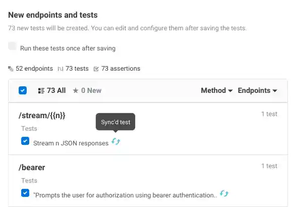Syncing OpenAPI specification with Assertible tests