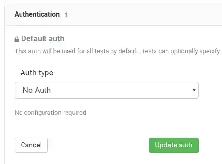 Default web service authentication