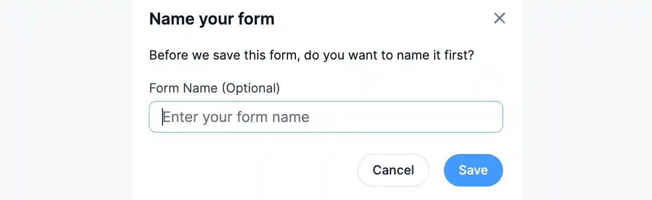 Quiz maker Create Form Name