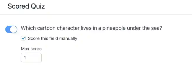 Quiz maker - Manual Scoring