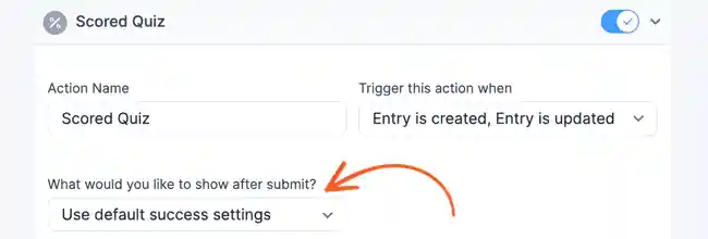 Quiz maker - Scored Show After Submit